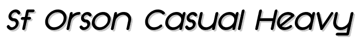 SF Orson Casual Heavy Oblique font